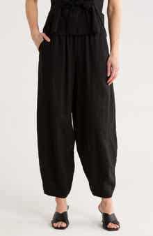 MAX STUDIO Harem Linen Blend Pants