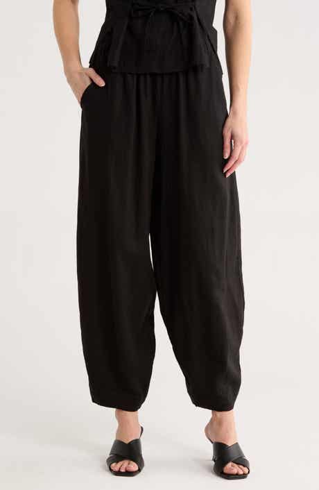MAX STUDIO Harem Linen Blend Pants