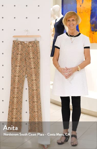 ANINE BING Python Print Split Cuff Cigarette Pants (Women) | Nordstrom
