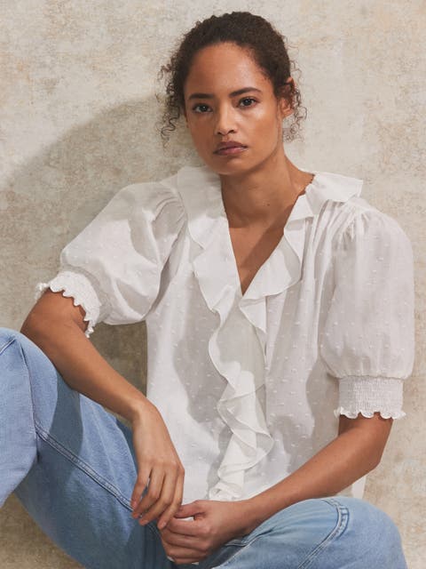 Dobby Frill Front Top