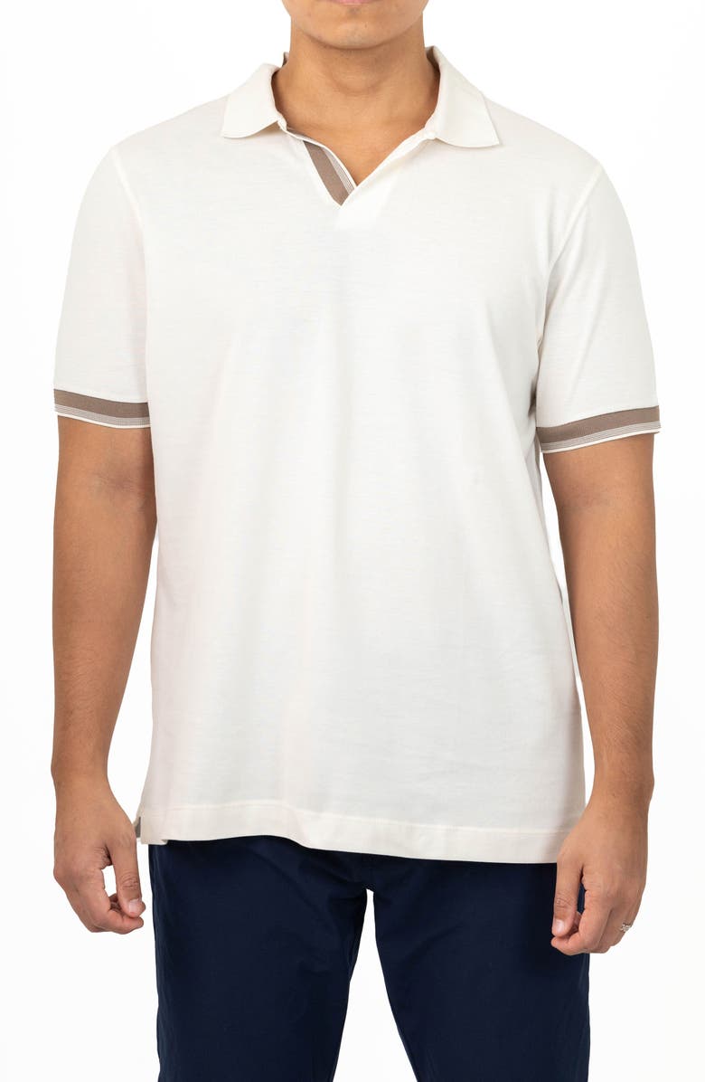 VELLAPAIS Mira Johnny Collar Knit Polo, Main, color, 