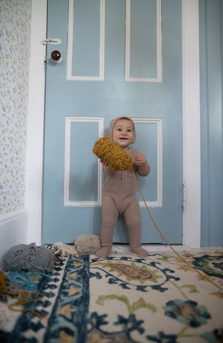 Manière Waffle Knit Footie, Alternate, color,