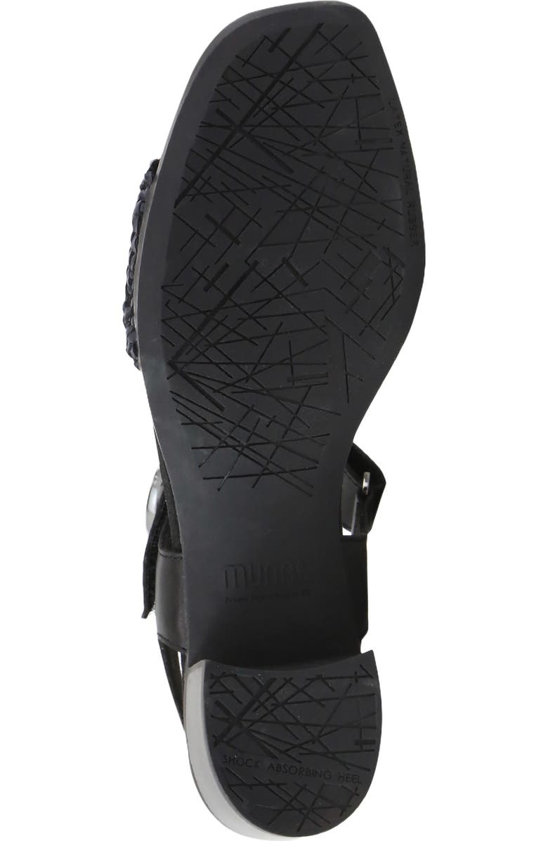 Munro Leeland Ankle Strap Sandal - Multiple Widths Available, Alternate, color, Black Raffia/ Leather