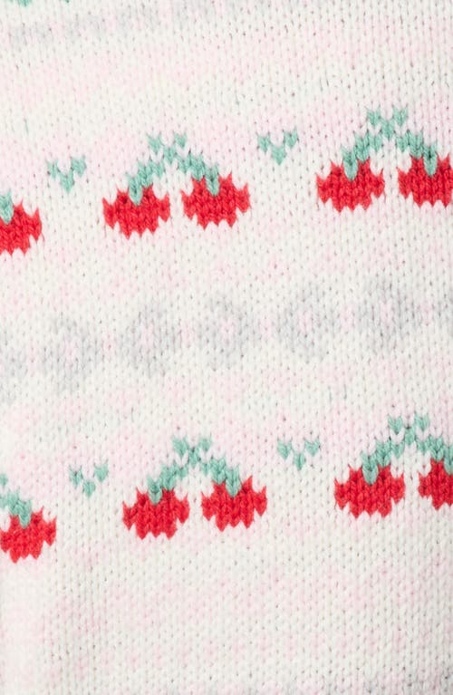 Florence By Mills Cherry Crewneck Crop Sweater In Multi