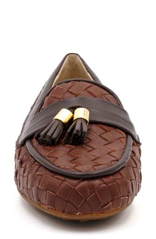 Amalfi By Rangoni Danila Tassel Driving Loafer In Chili Stuoia/mocha Parma