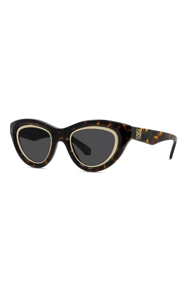 Anagram 53mm Cat Eye Sunglasses, Alternate, color, DARK HAVANA / SMOKE