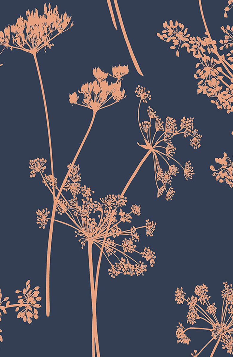 GRAHAM AND BROWN Anthriscus Dusk Removable Wallpaper, Main, color, 