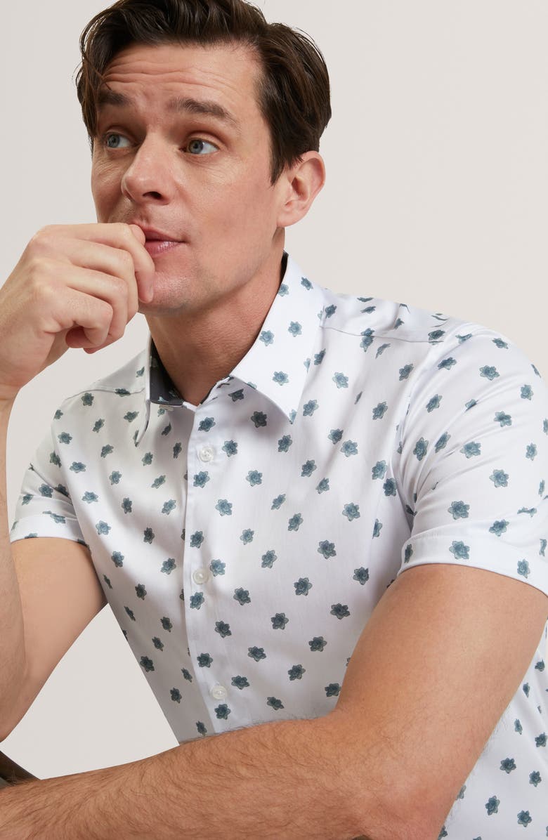 Ted Baker Chaska Regular Fit Button-Up Shirt, Alternate, color, White