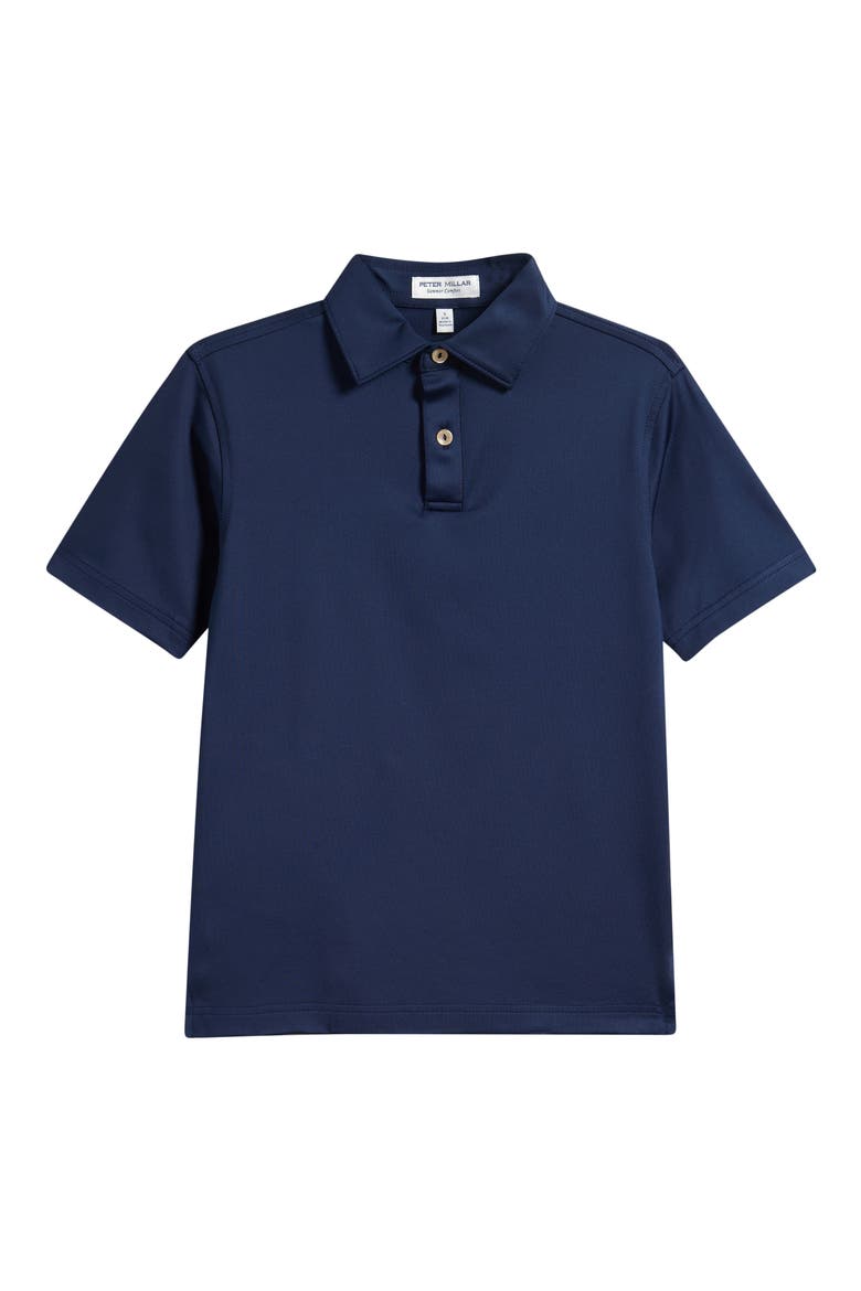 Kids' Solid Performance Jersey Polo, Main, color, NAVY