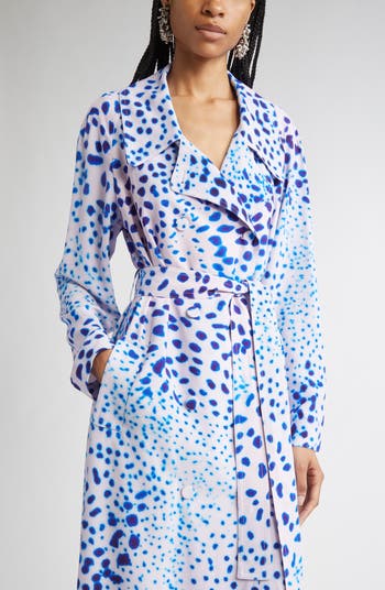 DRIES VAN NOTEN 半透明紫08ssステンカラーコート パープル S DRIES VAN NOTEN 半透明紫08ssステンカラーコート パープル S