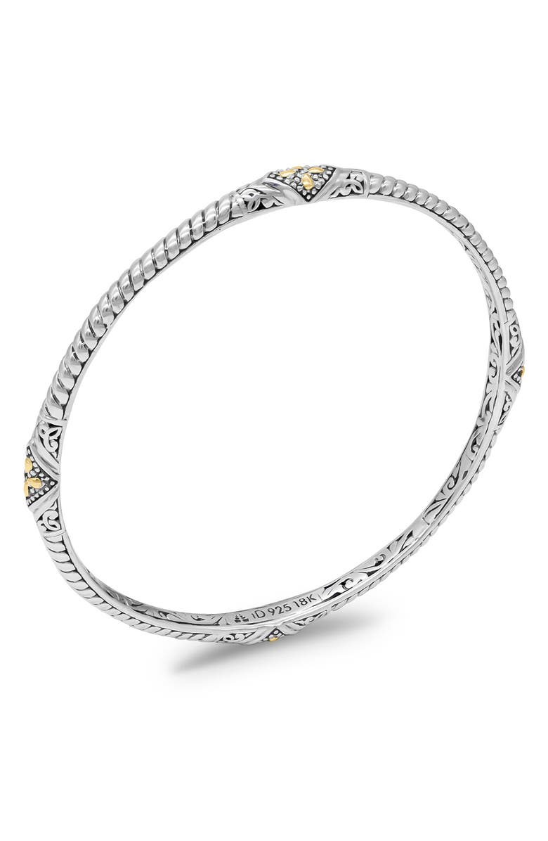 DEVATA Sterling Silver & 18K Gold Bangle Bracelet, Alternate, color, 