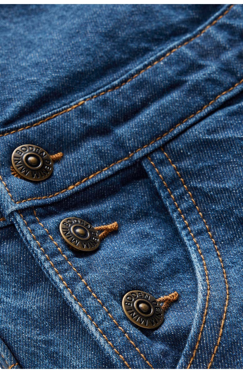 Mini Boden Kids' Wide Leg Overalls, Alternate, color, Denim