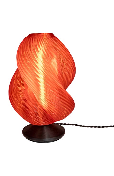 Gema 13.5" Mid-Century Coastal Plant-Based PLA 3D Printed Dimmable LED Table Lamp
