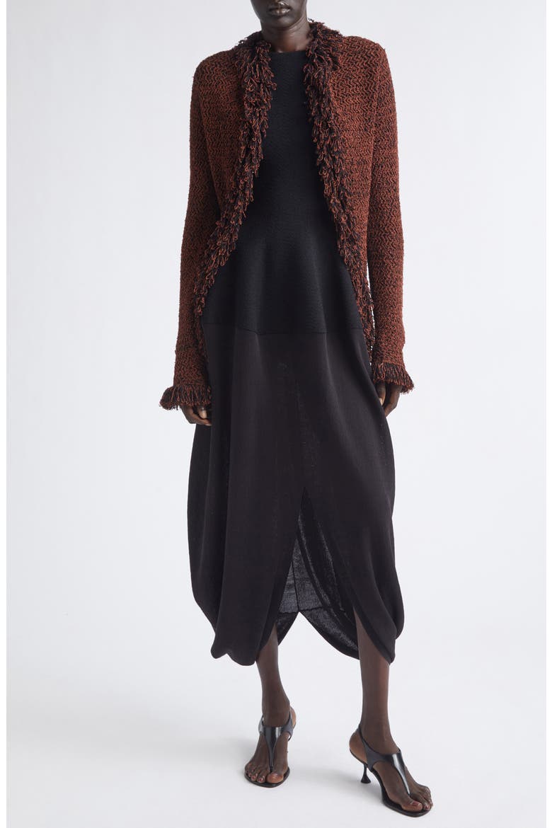 Nilo Textured Jacquard Top, Alternate, color, BLACK/ COPPER