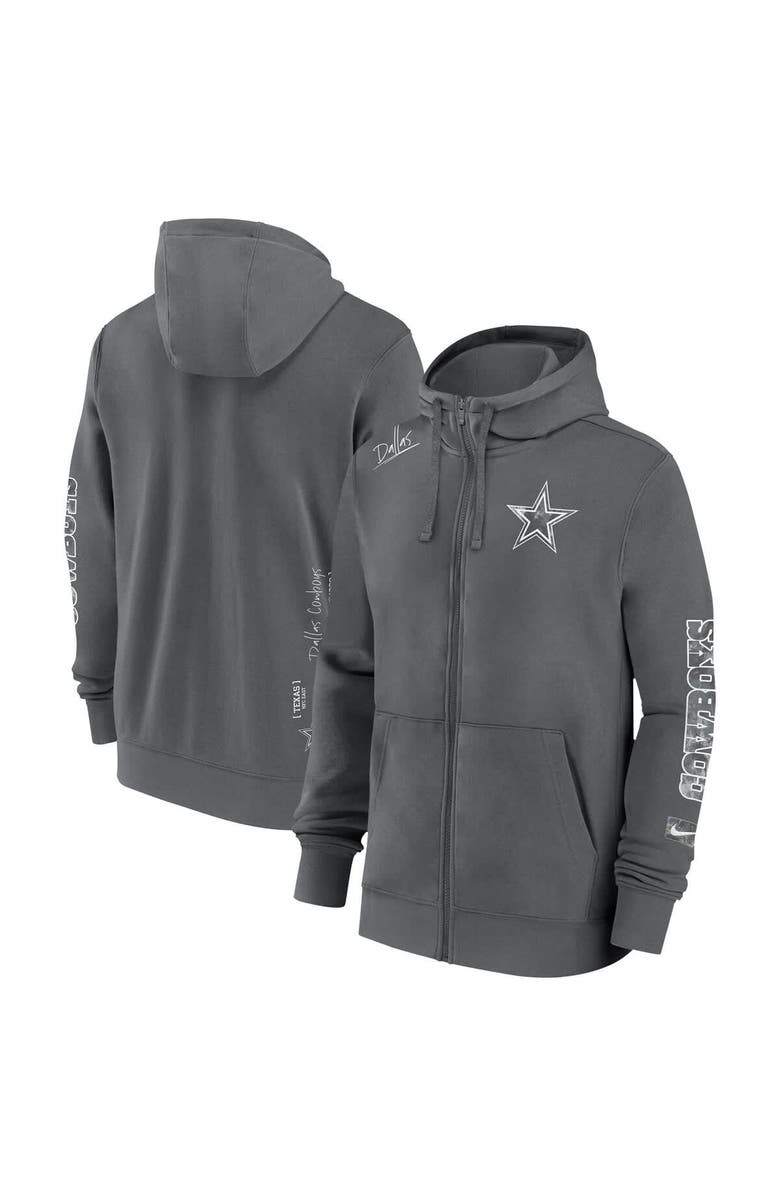 Nike Men's Nike Navy Dallas Cowboys Multi Logo Full-Zip Hoodie, Main, color, 