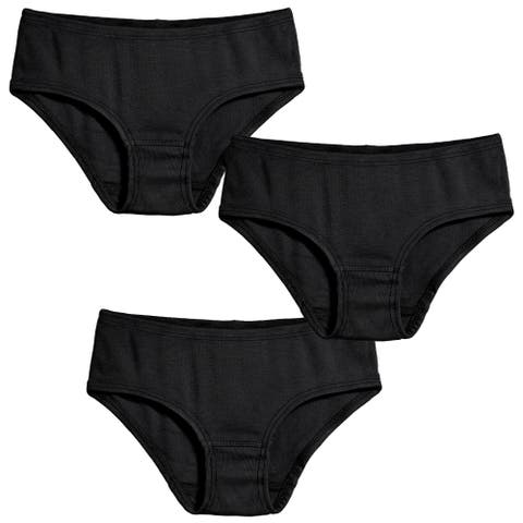 Girls Soft 100% Organic Cotton Briefs, 3-Pack