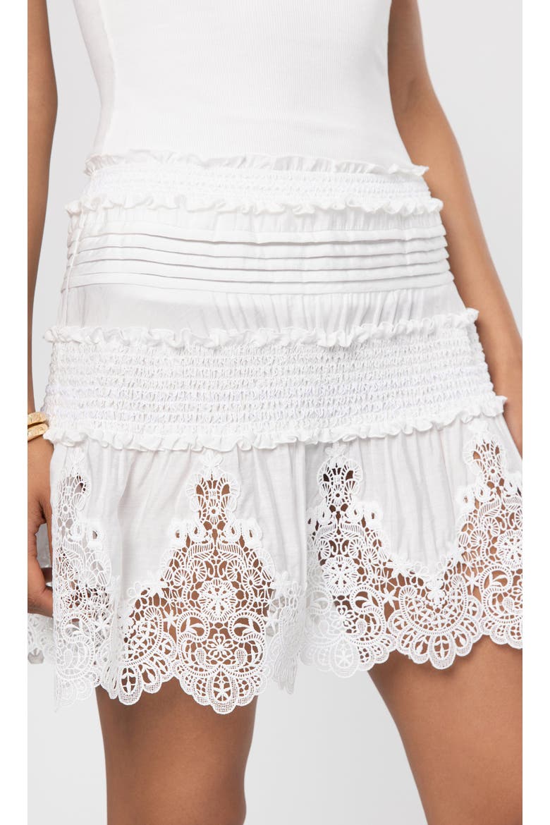 Ilsa Lace Combo Skirt, Alternate, color, White