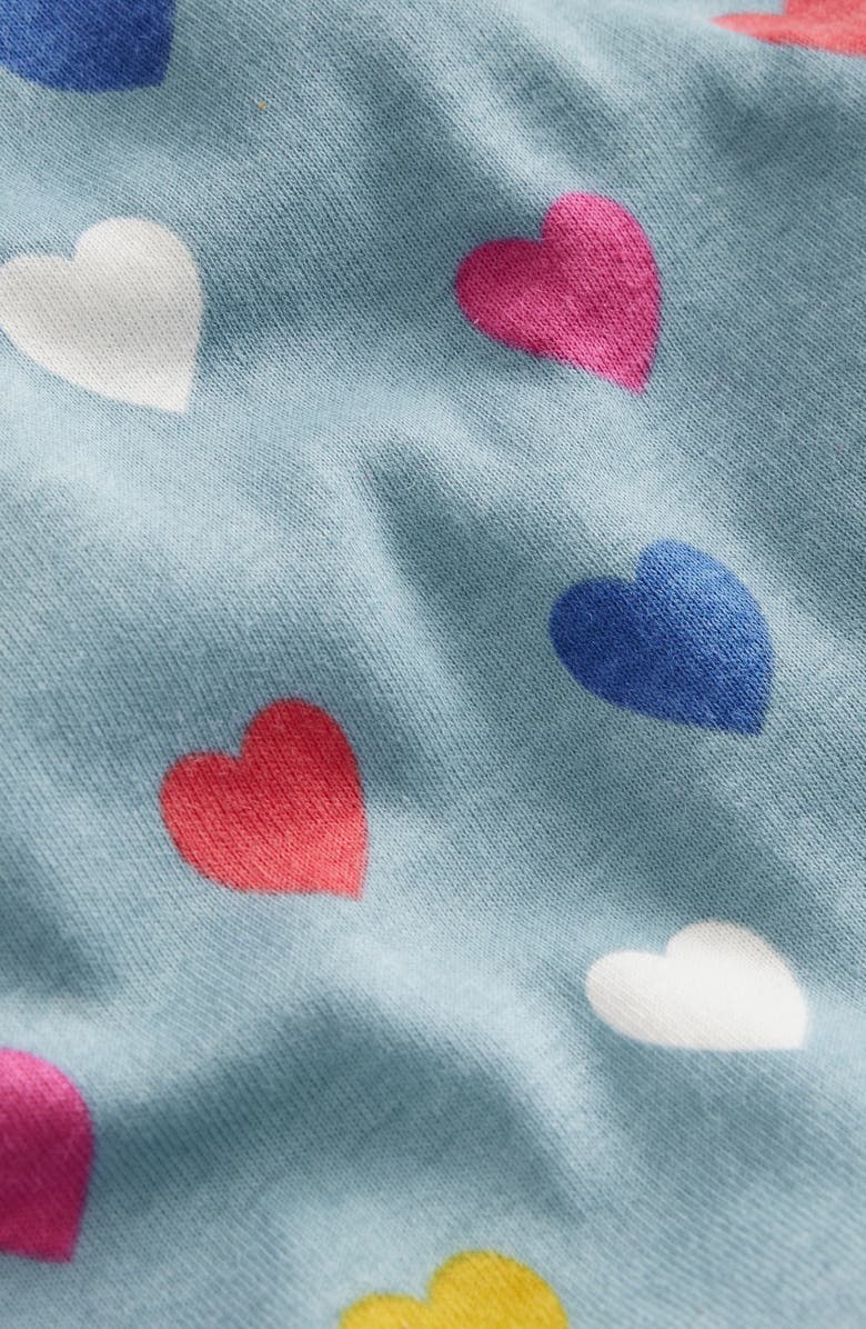 Mini Boden Kids' Hearts Glow in the Dark Fitted Two-Piece Pajamas, Alternate, color,