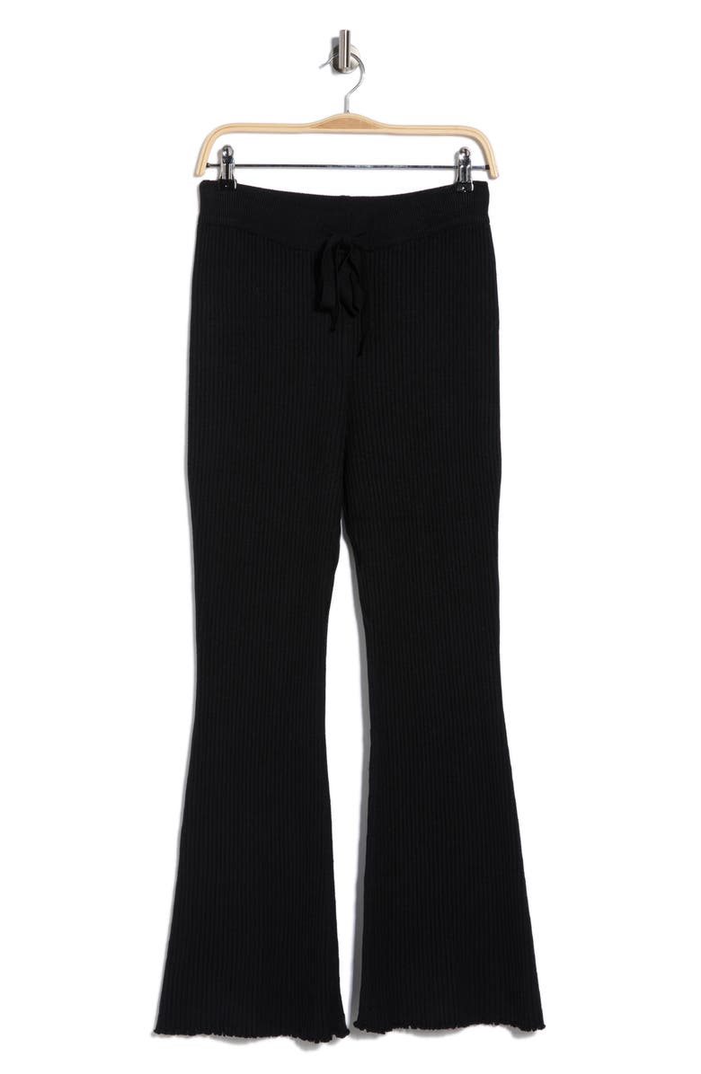 PATRIZIA LUCA Ribbed Pull-On Sweater Pants, Alternate, color, Black