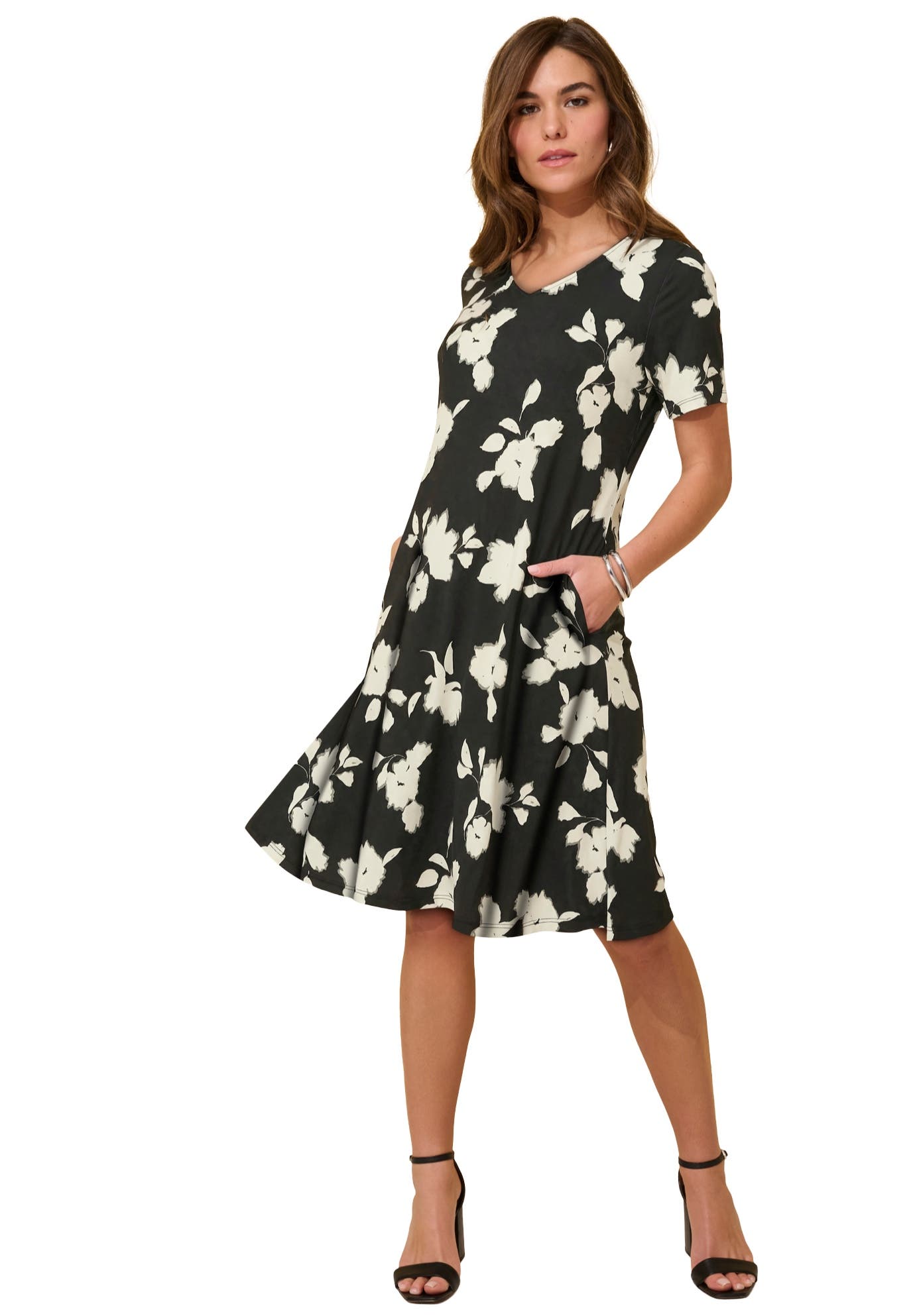 selected BLACK SILHOUETTE FLORAL