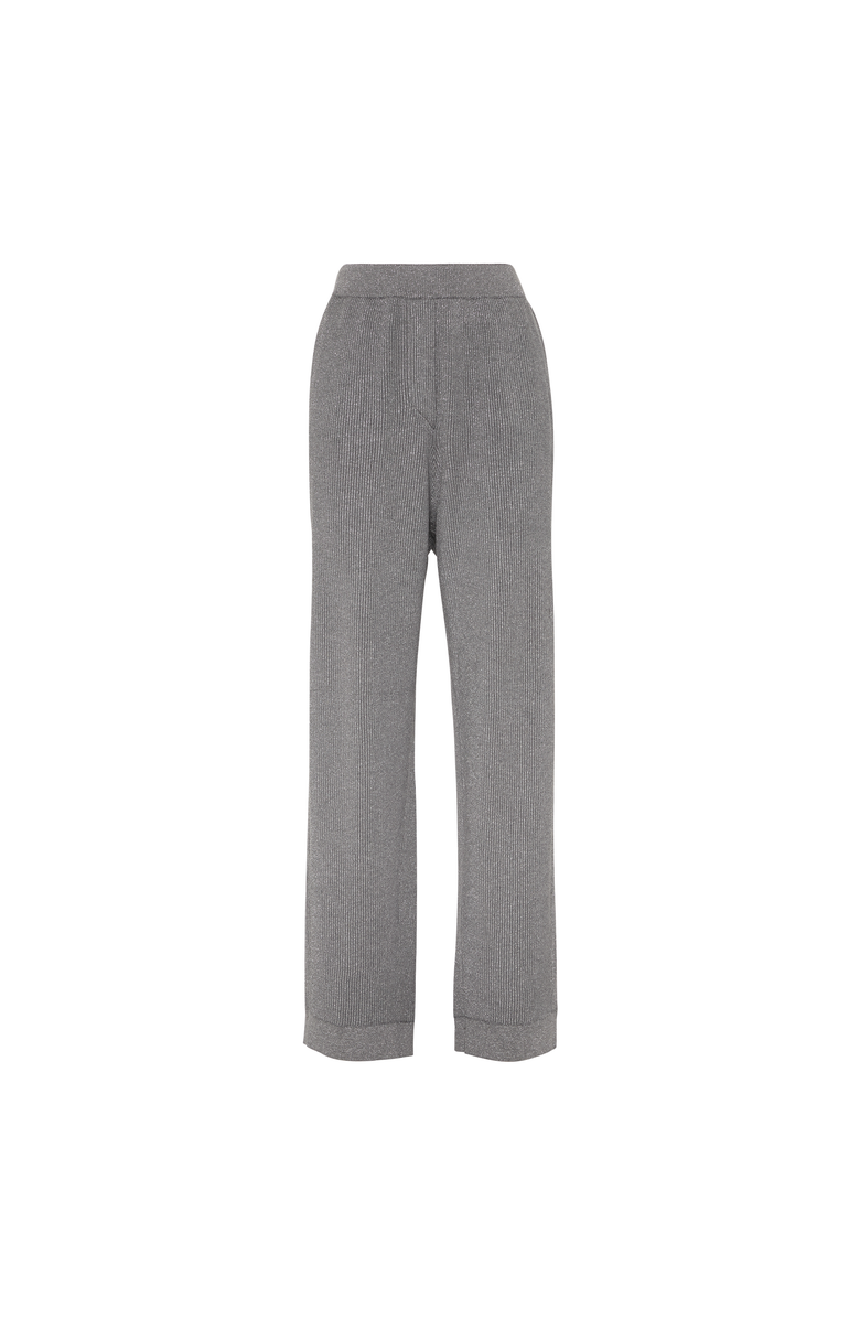 Brunello Cucinelli Vanisé knit trousers, Main, color, Silver