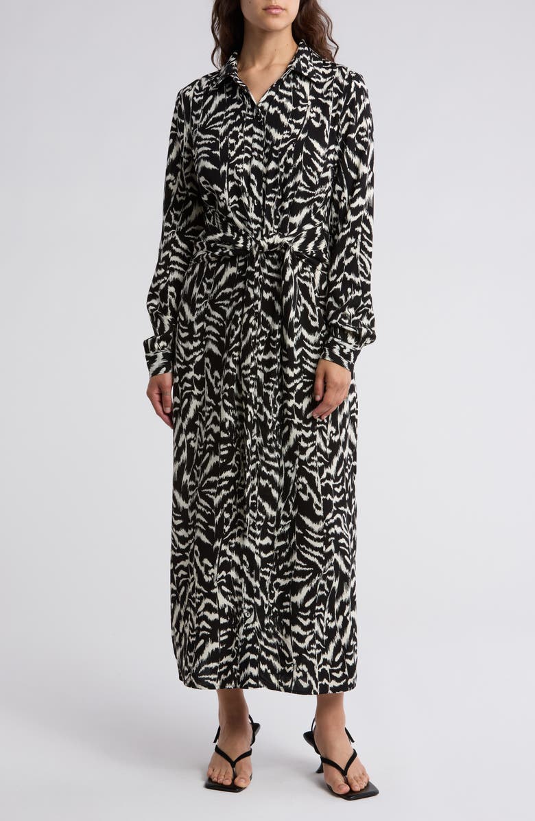 Lovestitch Print Long Sleeve Shirtdress, Main, color,