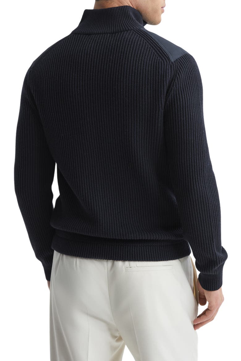 Trainer Quilted & Ribbed Hybrid Jacket, Alternate, color, NAVY