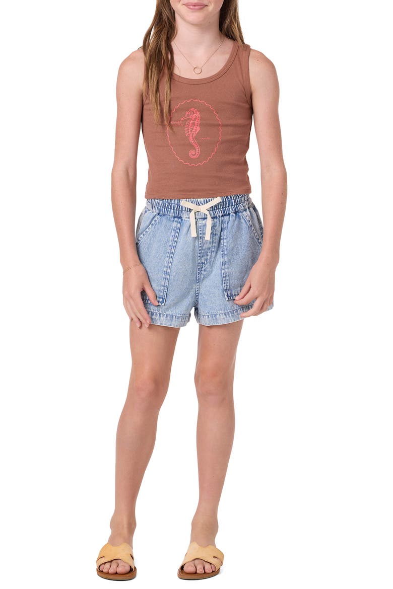 Kids' Tristan Cotton Graphic Tank, Alternate, color, CAROB BROWN