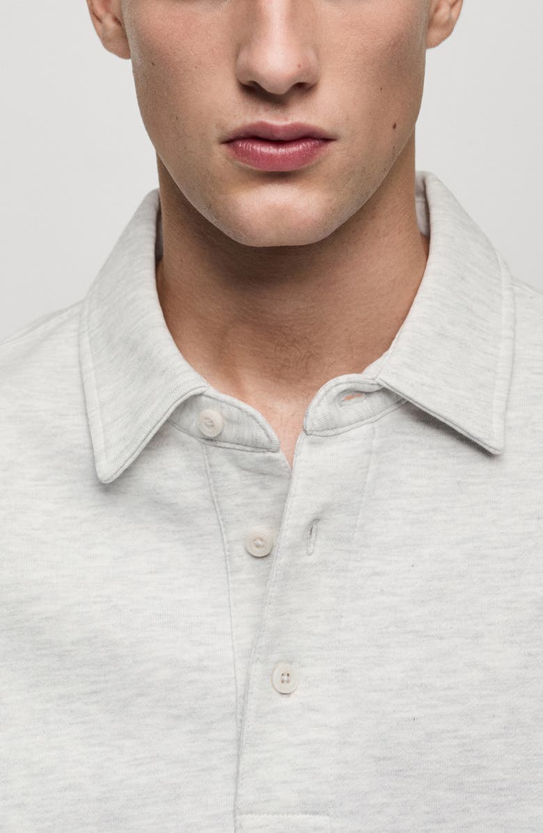 MANGO Cotton Polo Sweatshirt, Alternate, color, 