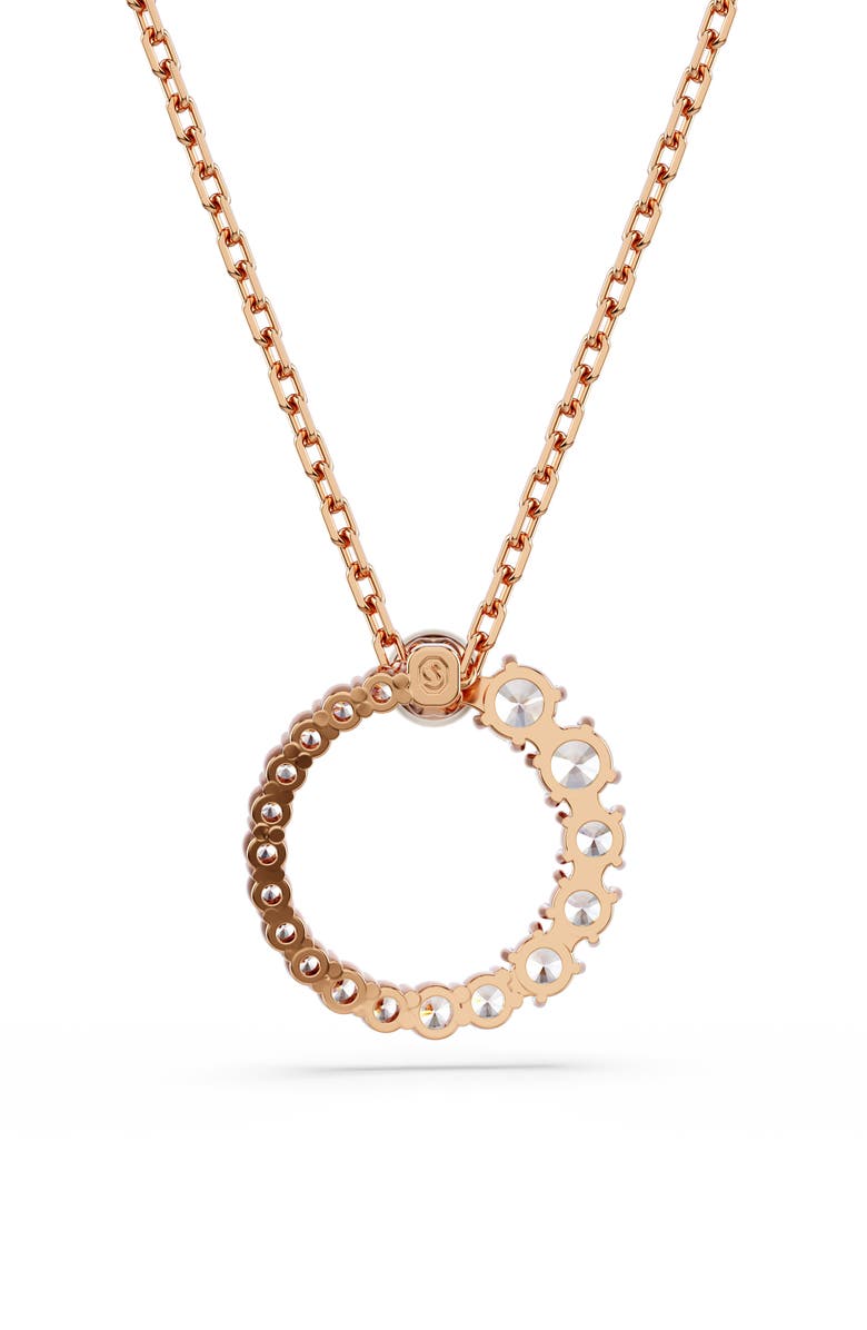 Swarovski Matrix Faux Pearl & Zirconia Open Circle Pendant Necklace, Alternate, color, Rose Gold