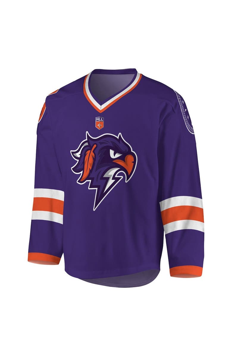 ADPRO Sports Men's Purple/Orange Halifax Thunderbirds Replica Jersey, Alternate, color, Purple