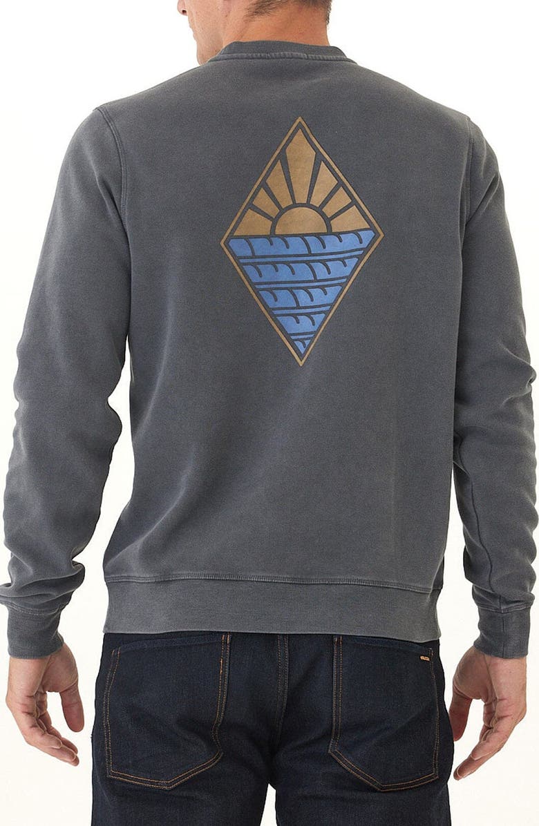 Threads 4 Thought Diamond Graphic Mineral Wash Sweatshirt, Alternate, color, Carbon