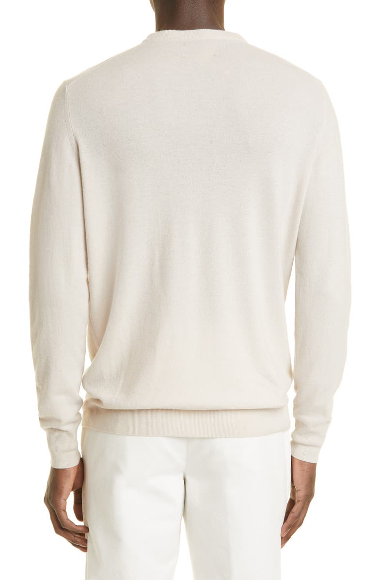 Loro Piana Crewneck Superlight Cashmere Sweater, Alternate, color, 