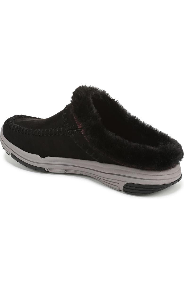 Rykä Arrow Faux Fur Trim Mule, Alternate, color, Black
