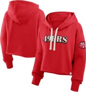 FANATICS Women's Fanatics Scarlet San Francisco 49ers Oversized Hometown Heritage Cropped Hoodie