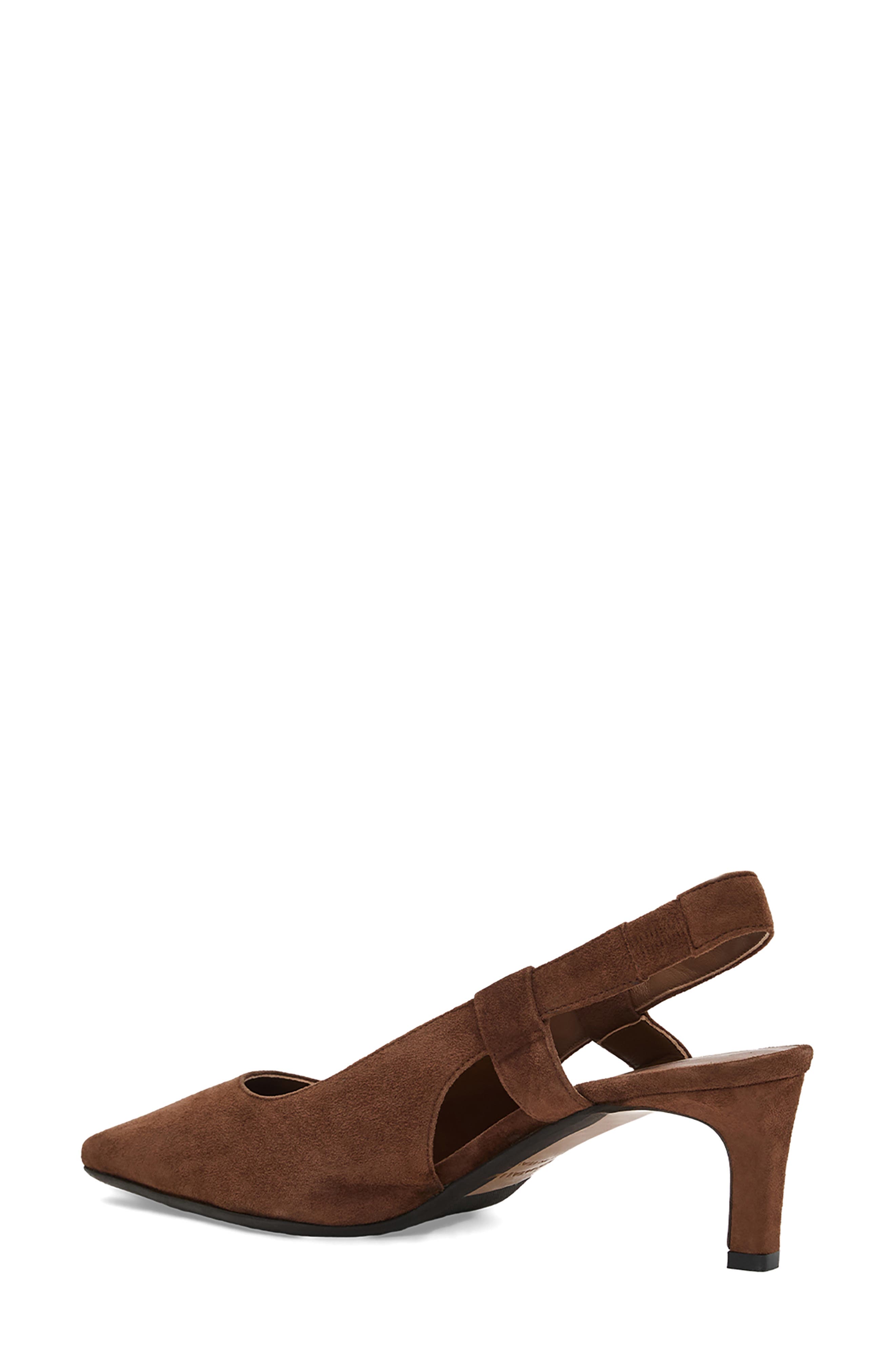 Charm Kitten Heel Waterproof Slingback Pump, Alternate, color, ESPRESSO SUEDE
