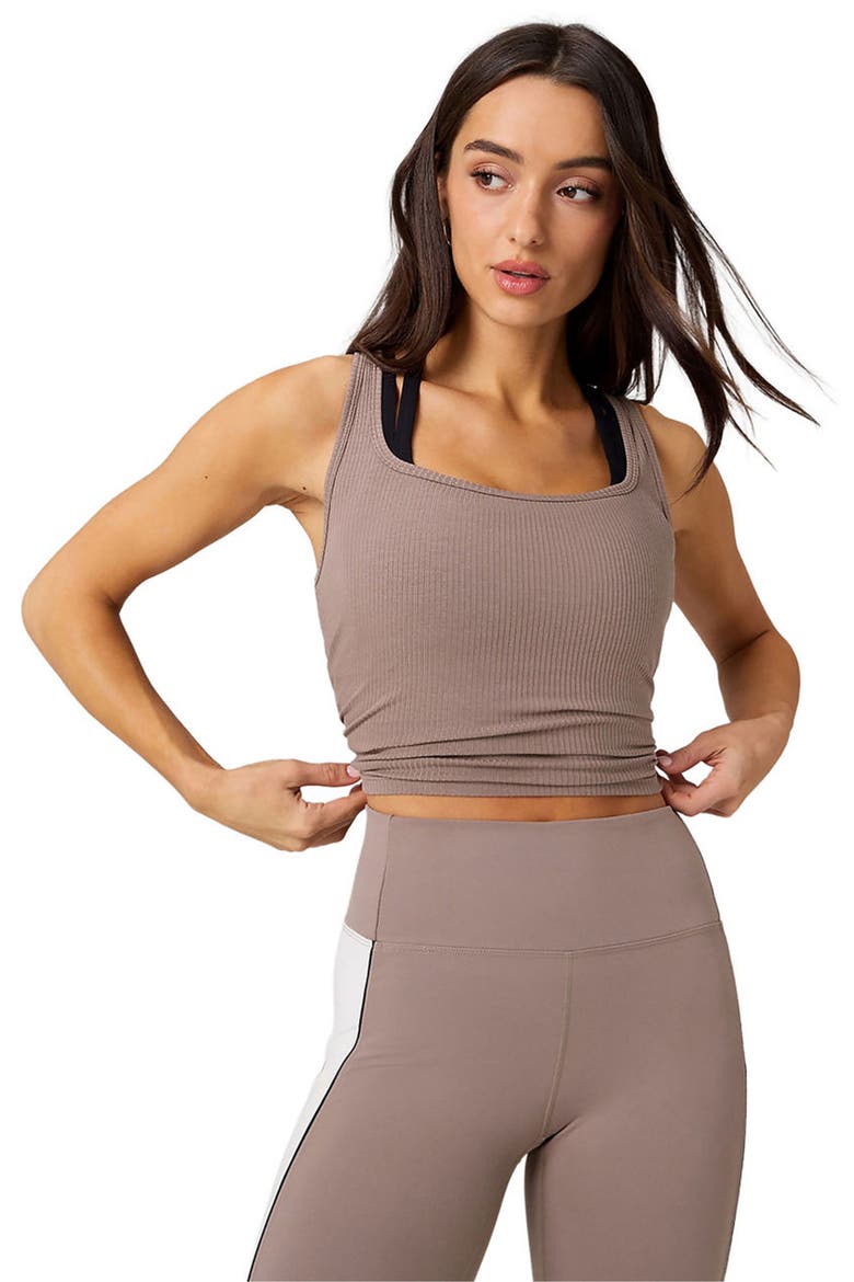 Women's Modal Rib Cropped Tank, Alternate, color, Desert Shadows