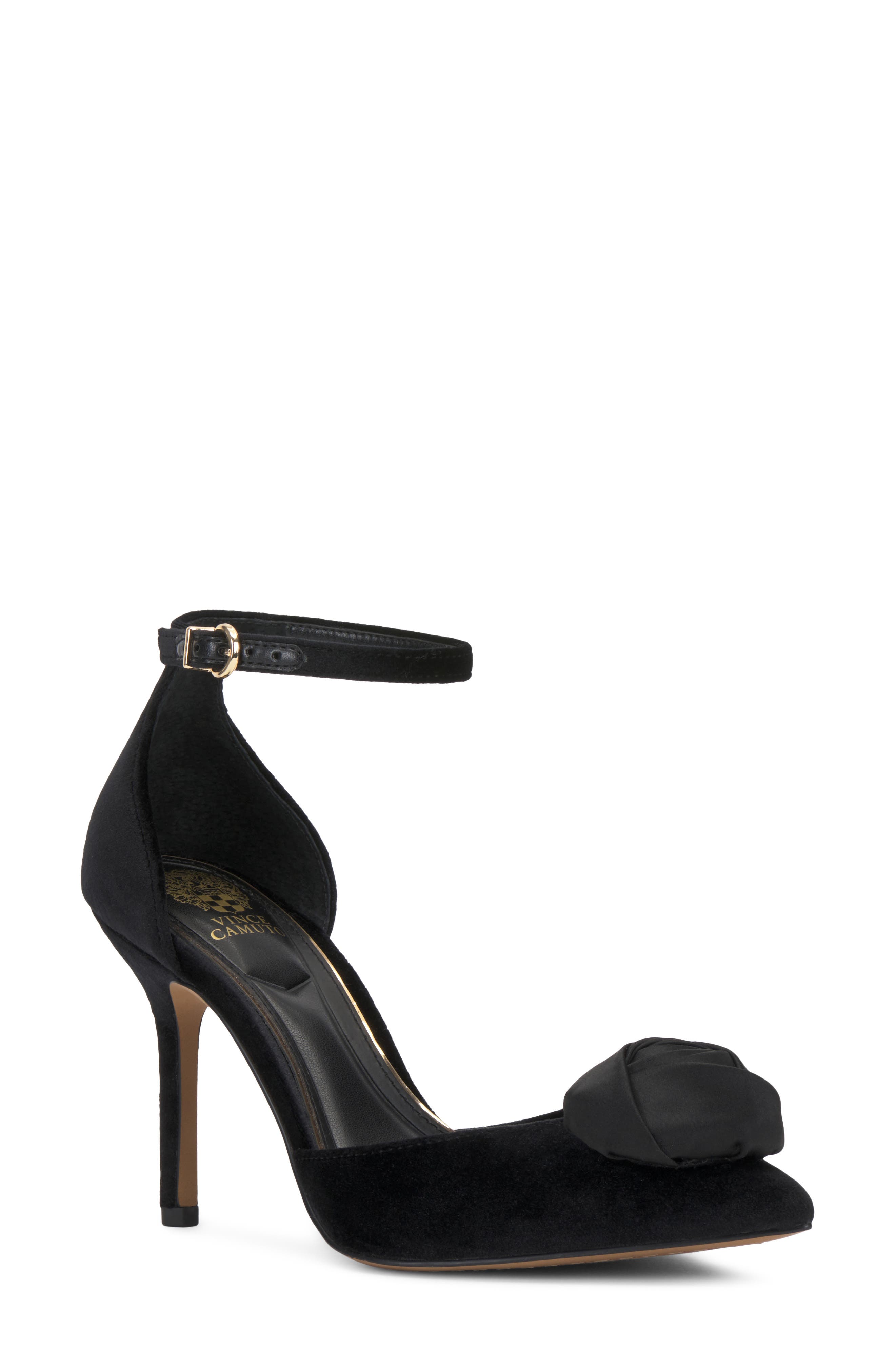 Mirezzo Pointed Toe d'Orsay Pump, Main, color, BLACK