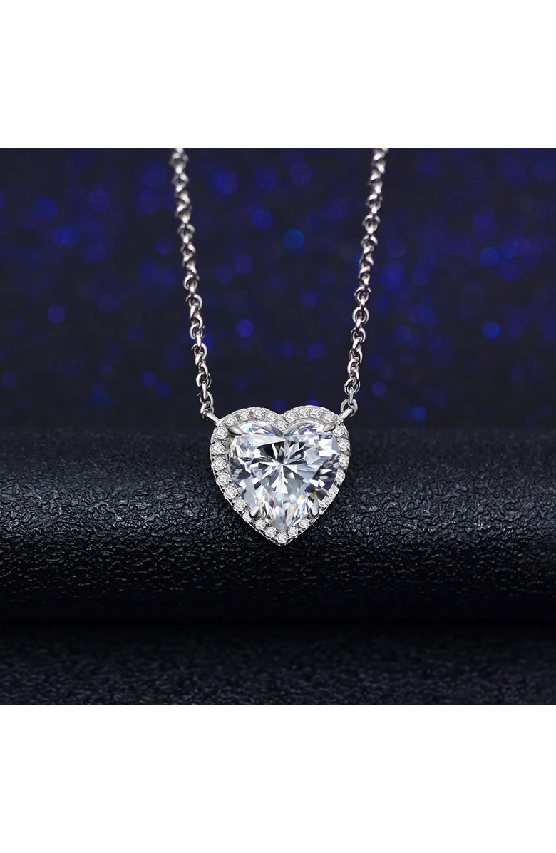 Anna Zuckerman Diamond Crystalline 3 Carat Heart Necklace, Alternate, color, White Diamond Crystalline