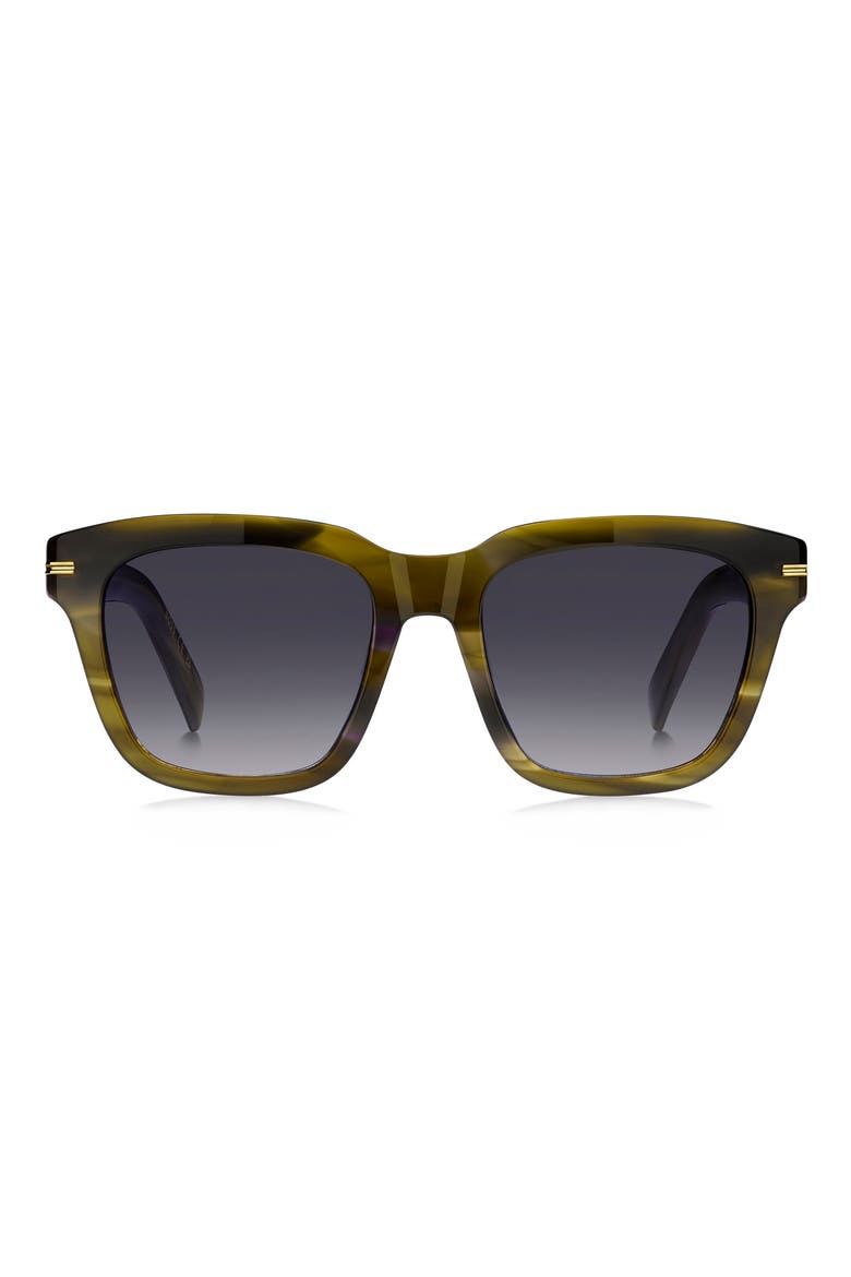 1778/G/S 52mm Gradient Rectangle Sunglasses, Main, color, GREEN/ PURPLE