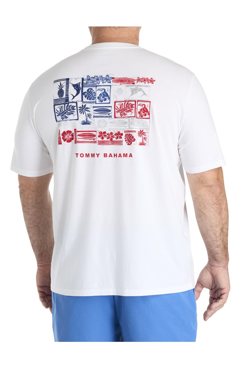 Tommy Bahama Big & Tall American Boardblock Graphic T-Shirt, Main, color, White
