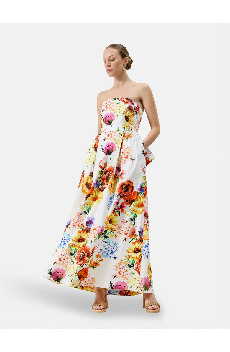 Ro&Zo Annie Floral Bow Detail Dress, Main, color, 