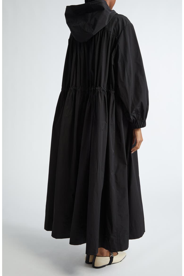 Annie Hooded Longline Jacket, Alternate, color, BLACK