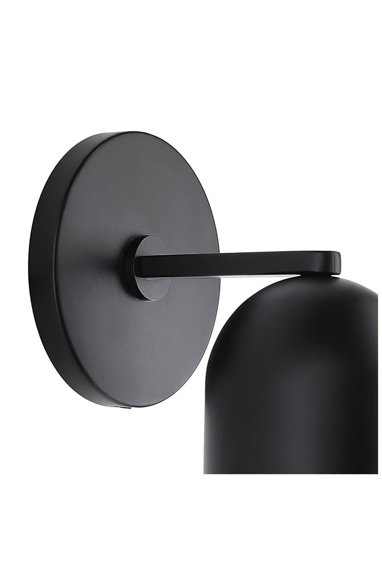 Valonia Metal Wall Sconce, Alternate, color, BLACK