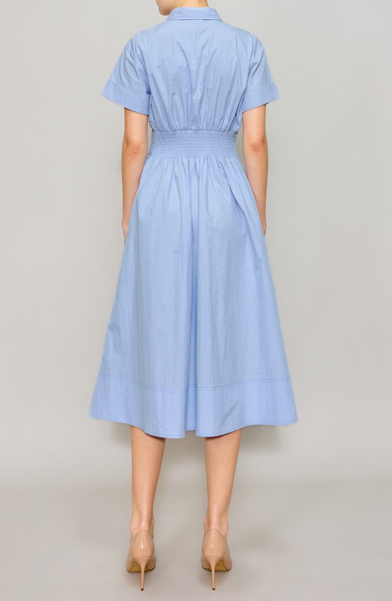 MELLODAY Short Sleeve Poplin Midi Dress, Alternate, color, 