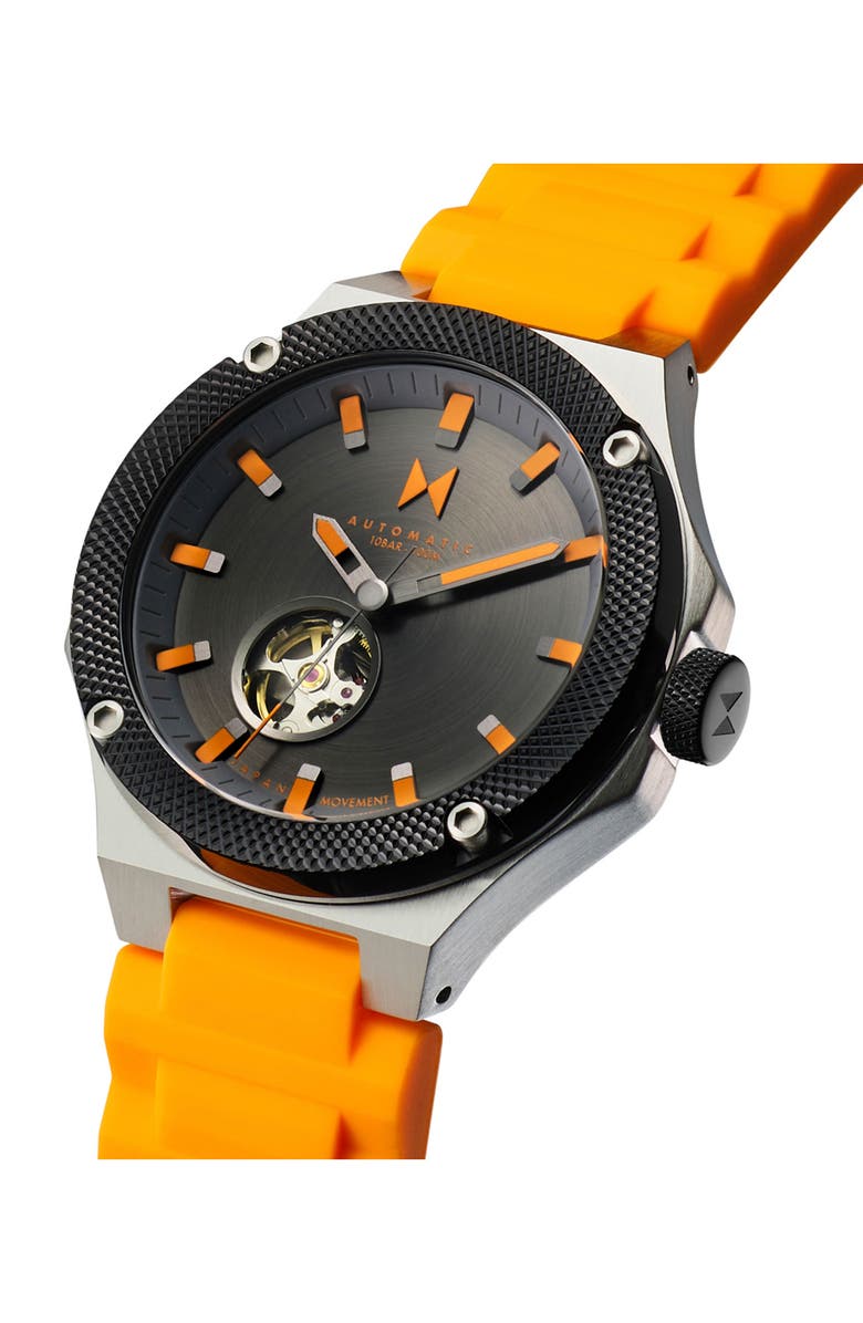 MVMT Raptor Automatic Silicone Strap Watch, 46.5mm, Alternate, color, 