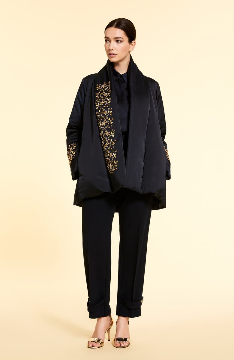 Marina Rinaldi Pisa Embellished Quilted Coat, Alternate, color, 