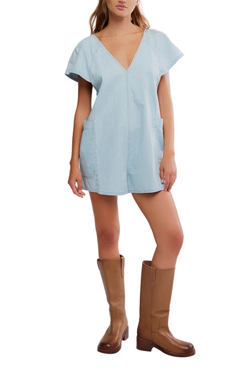 Free Fall Denim Romper