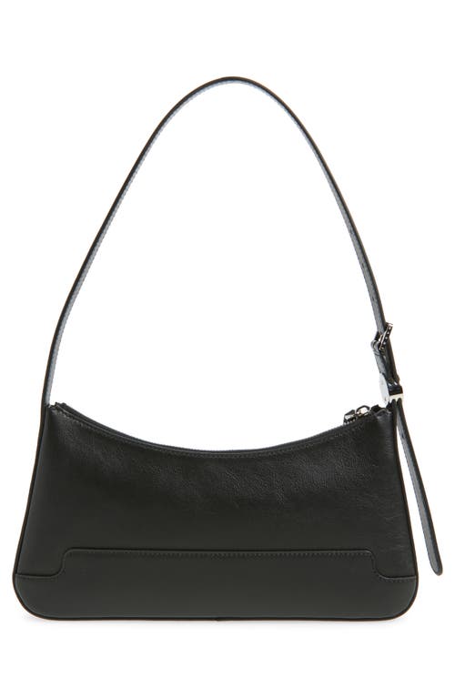 Marni Baguette Leather Shoulder Bag In Black