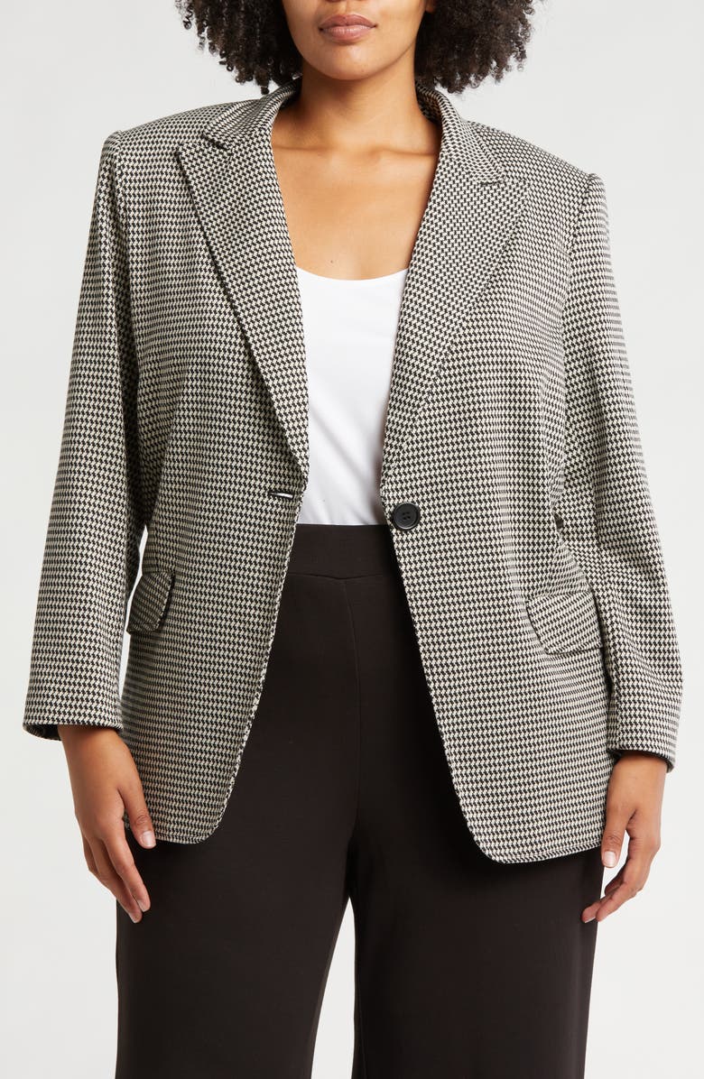 MAX STUDIO Boyfriend Plaid Blazer, Main, color, 